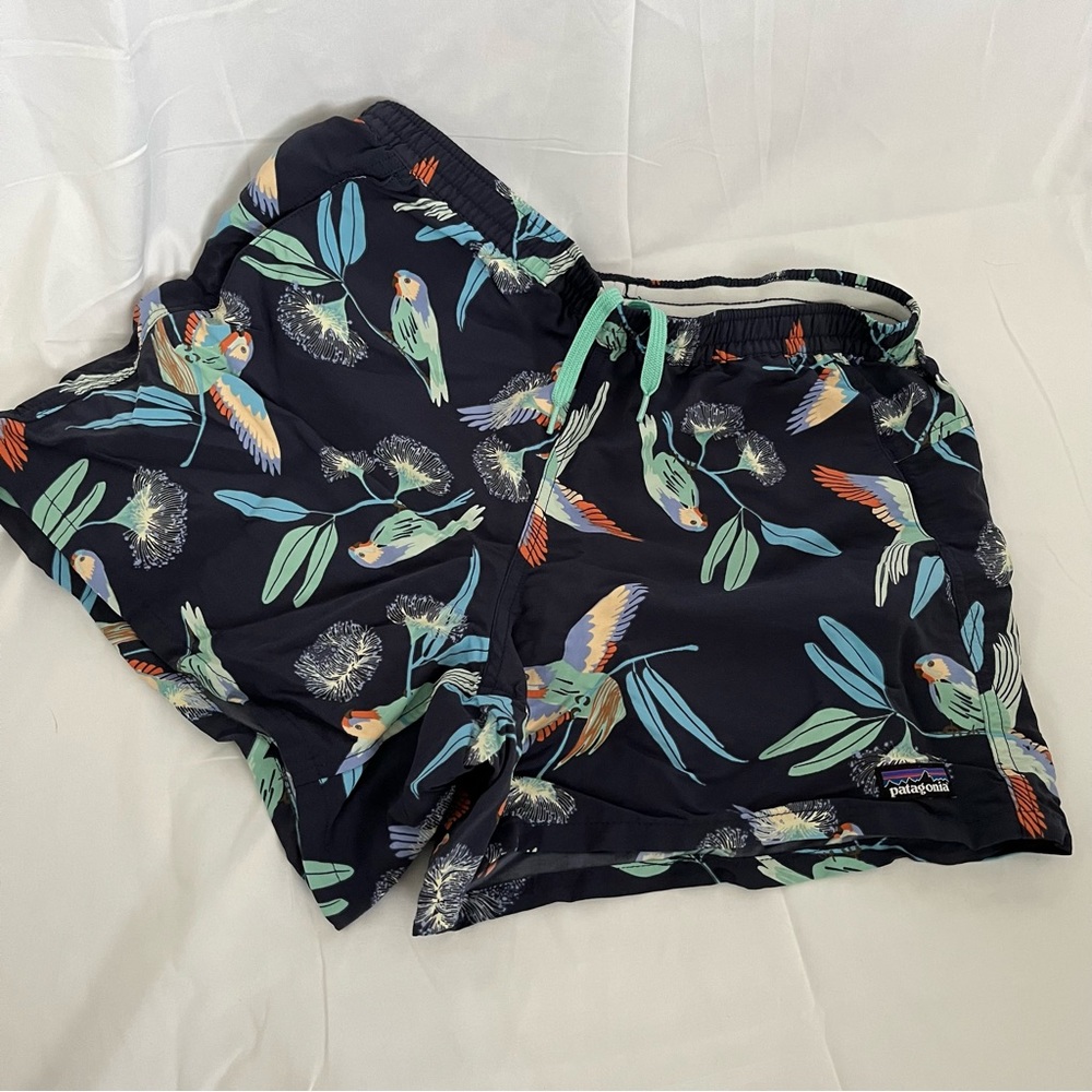 Patagonia Black Tropical Print Women's Shorts